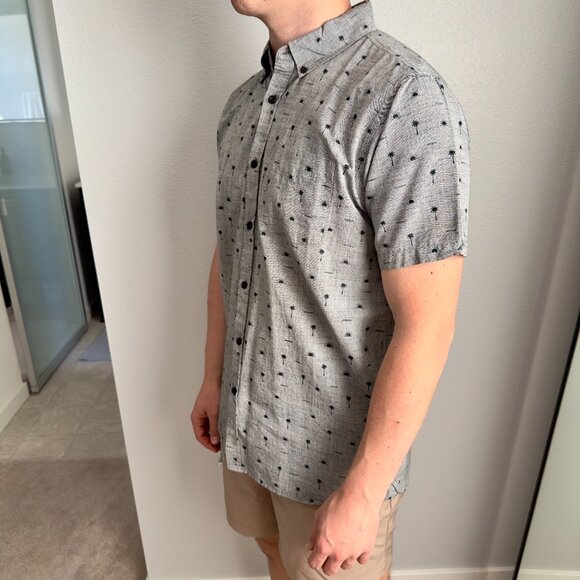 Lost Enterprises Button-Down Shirt - Gray with Print - Picture 2 of 4